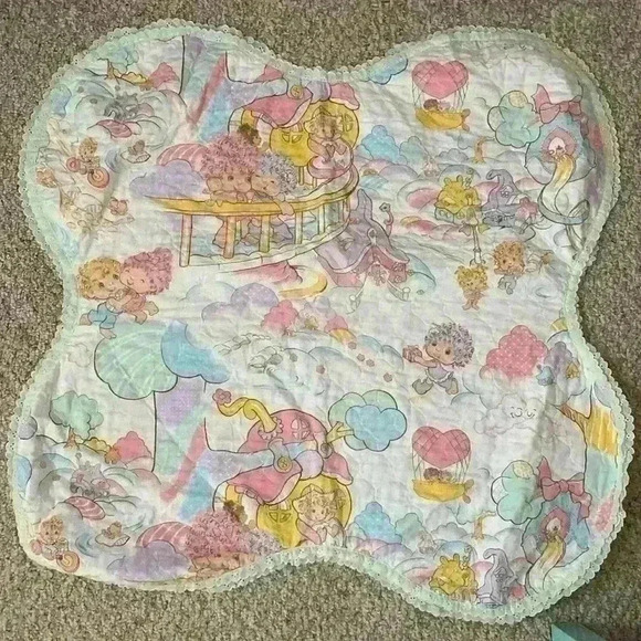 Vintage 80s Hugga Bunch Crib Blanket - Picture 1 of 12